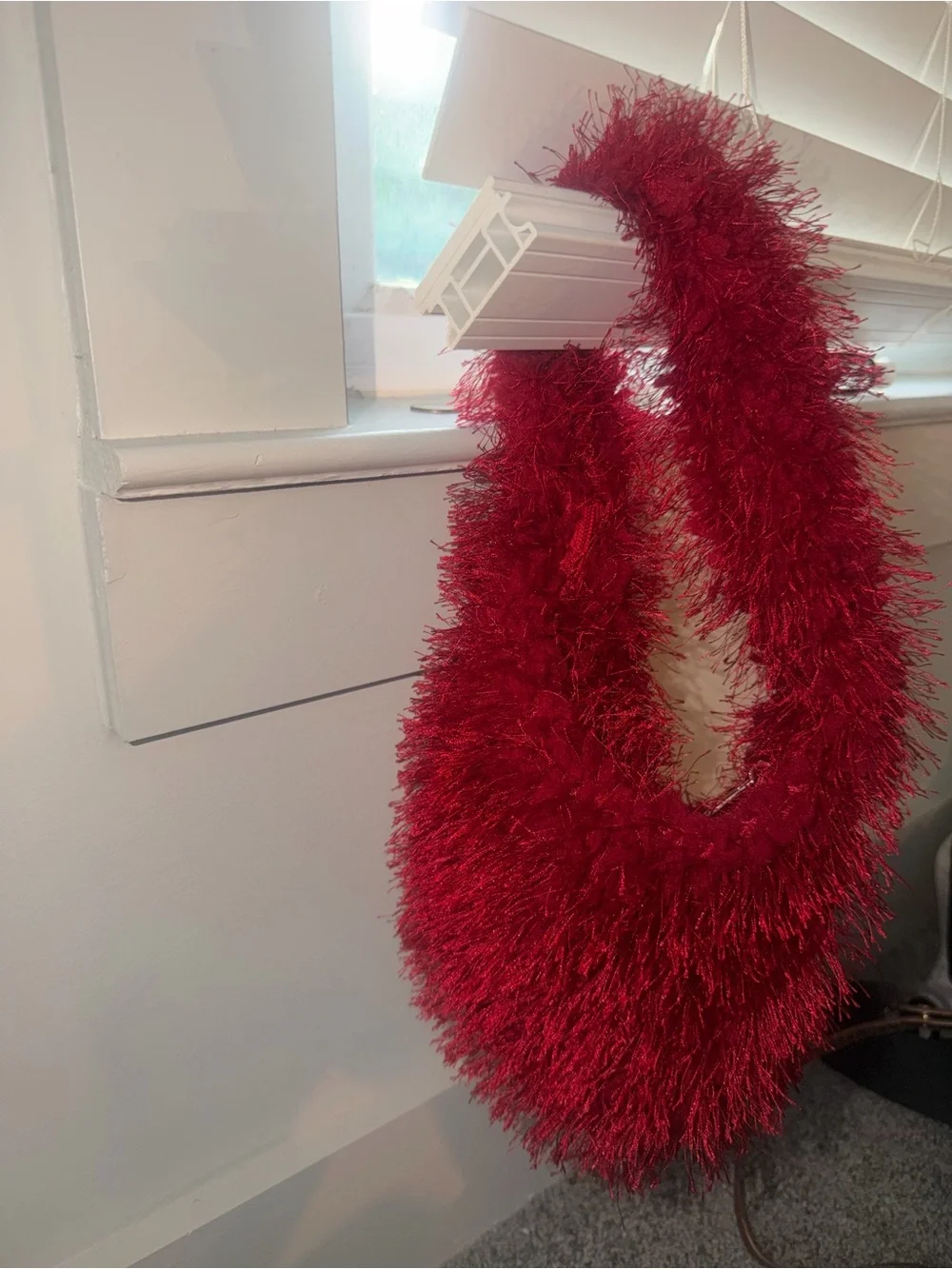 Red Fuzzy red purse -